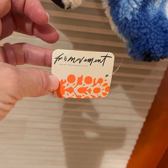 NWT Free People Movement Rocky Ridge fleece oversized ocean tie-dye pull over - Picture 14 of 16